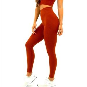 Burnt orange balance athletica compression active leggings